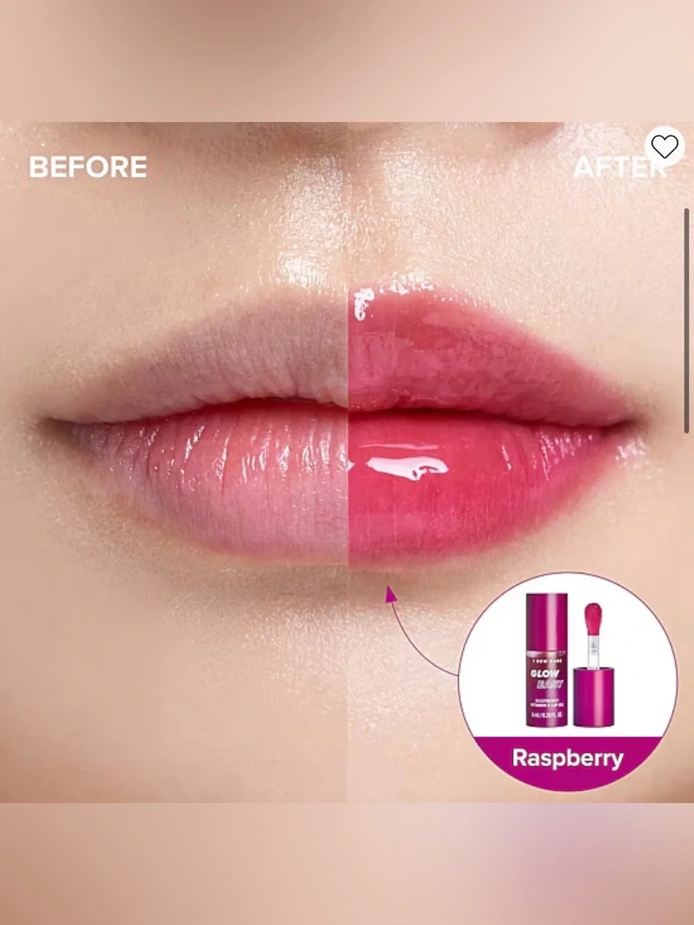 I Dew Care Glow Easy Raspberry Vitamin C Lip Oil 6ml BRAND NEW IN BOX